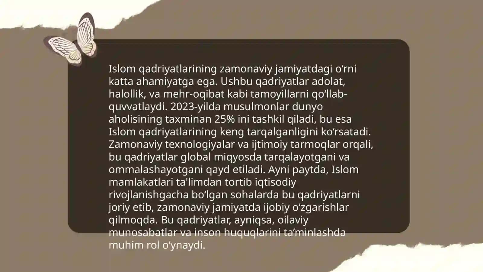 Islom qadriyatlari va ma’rifatining hozirgi davrdagi ahamiyati 3