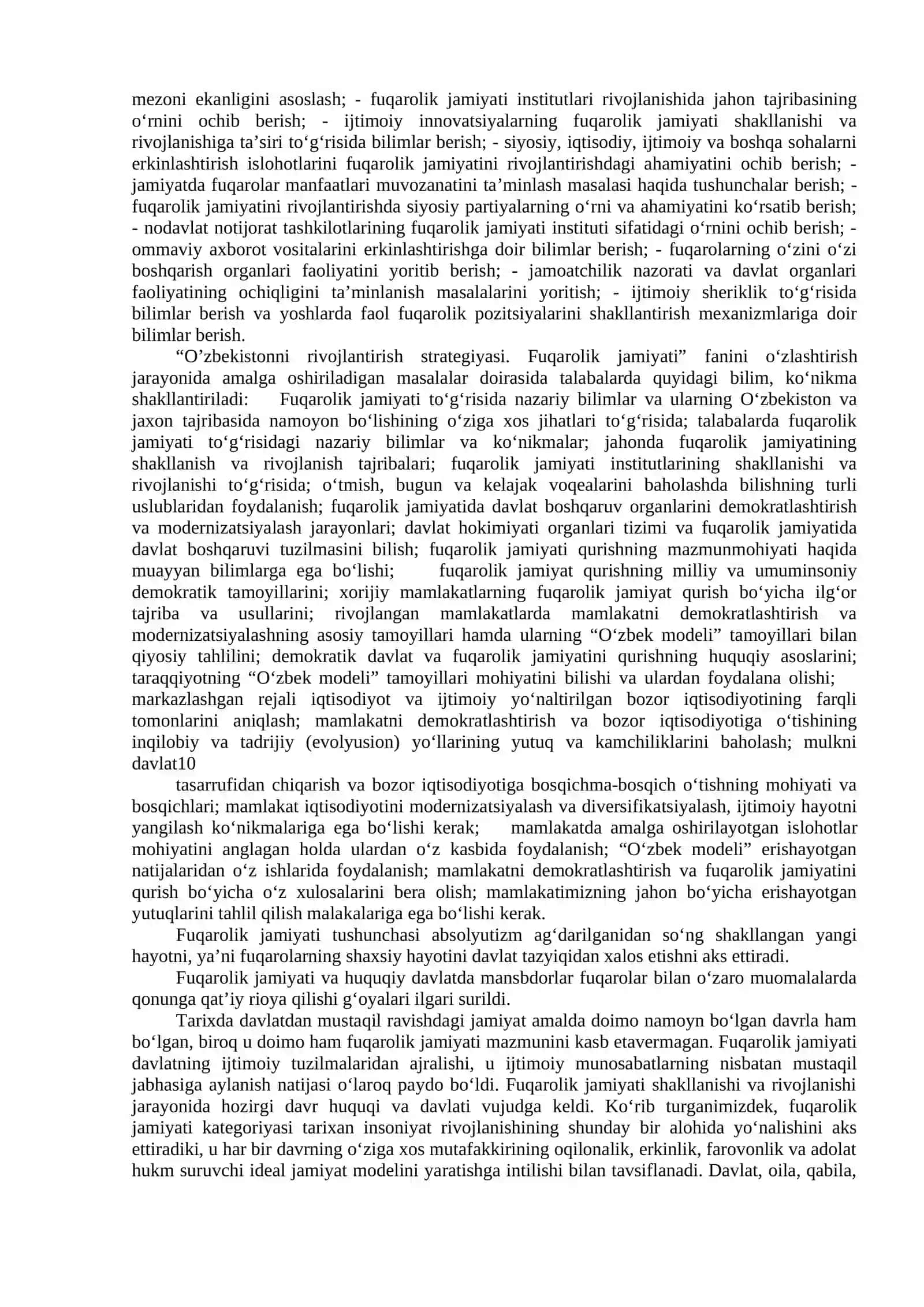 O’zbekiston milliy taraqqiyotining yangi bosqichida fuqarolik jamiyatining shakllanishi va rivojlanishi 3