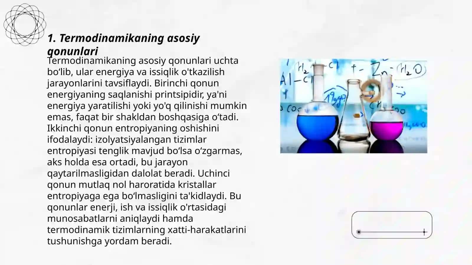 Fizikaviy kimyo fani haqida maʼlumot. Kimyoviy termodinamika 3