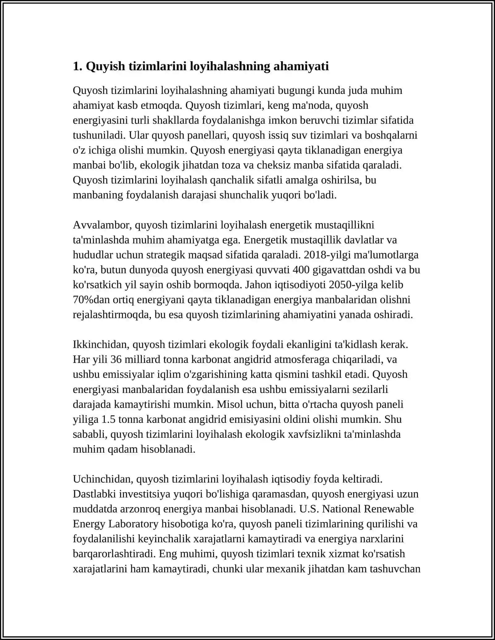 QUYISH TIZIMLARINI LOYALASH. QUYMA GOLIP O'ICHAMLARINI ANIQLASH 3