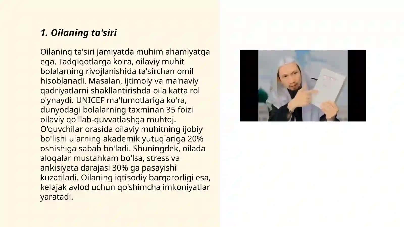 Oilaning ta'siri 3