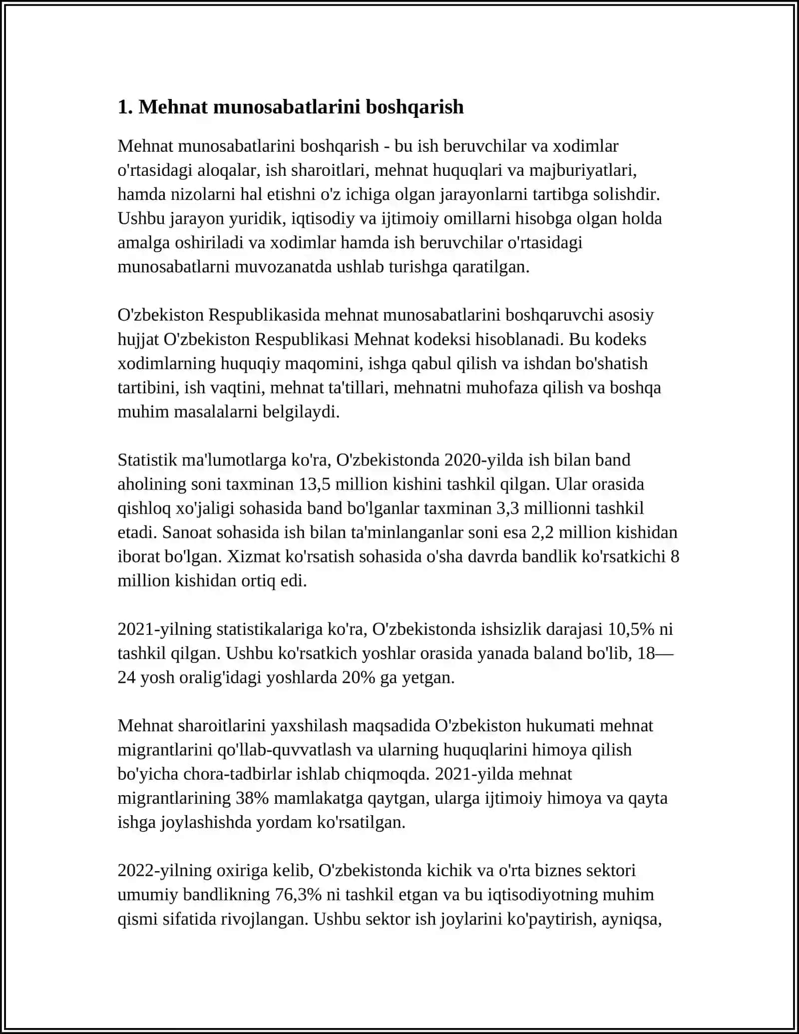 BOSHQARUV MEHNATINI TASHKIL ETISH 3