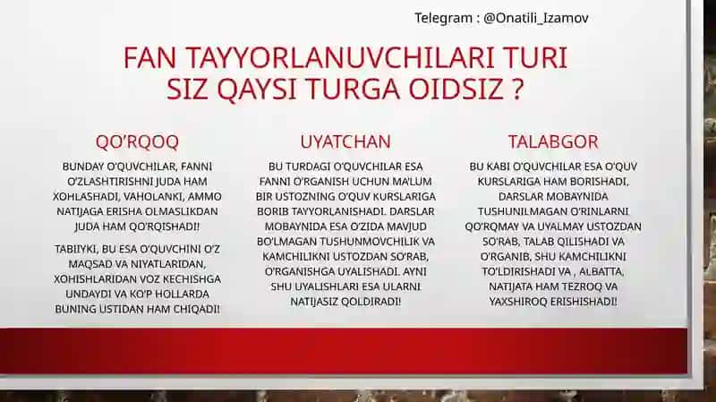 Ona tili va adabiyoti fanidan milliy sertifikat imtihoni tayyorgarligi 3