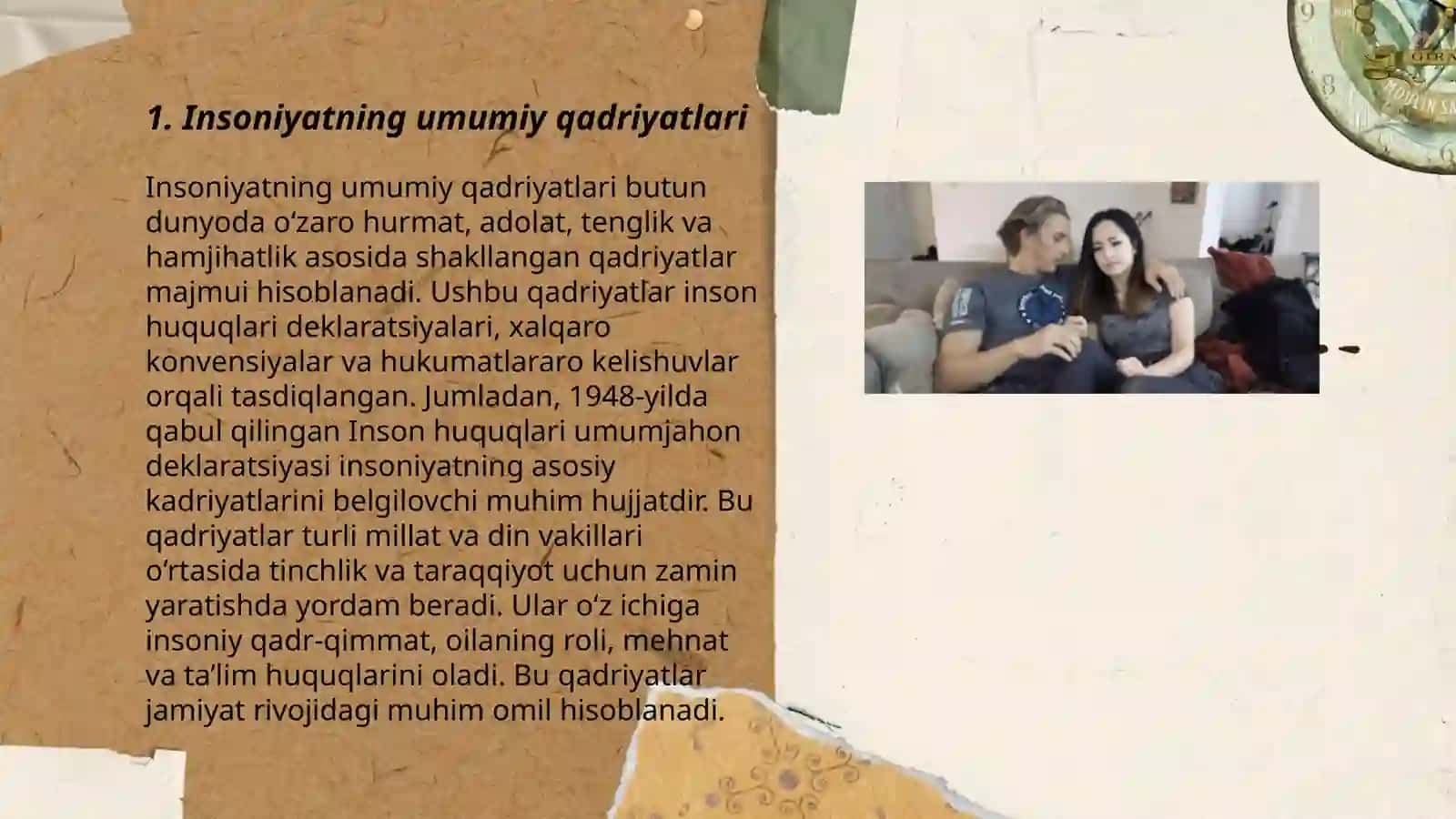 Insoniyatning Umumiy Qadriyatlari 3