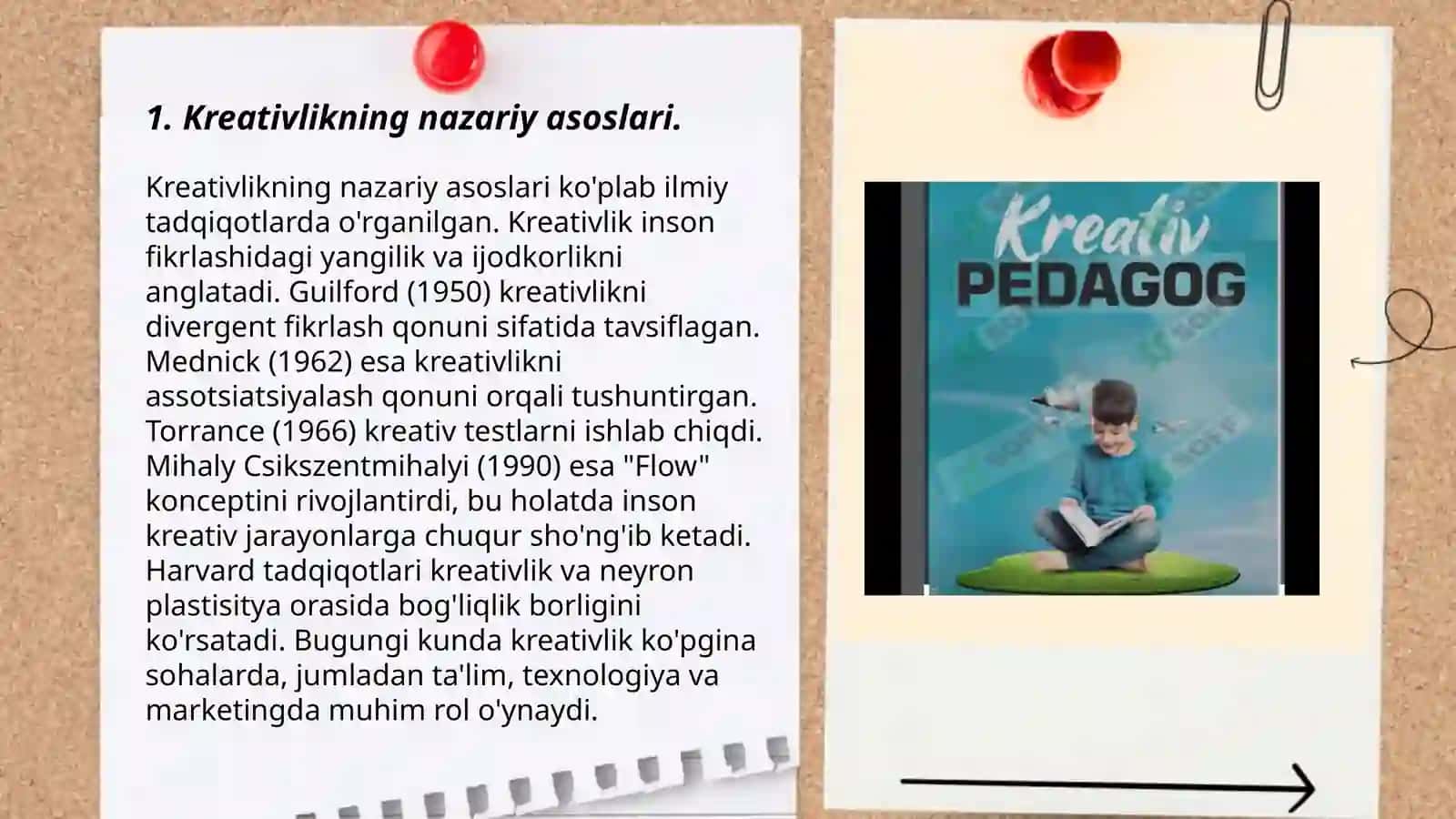 Pedagogikada kreativlik potensiyalini rivojlantirish metodlari va vositalari 3