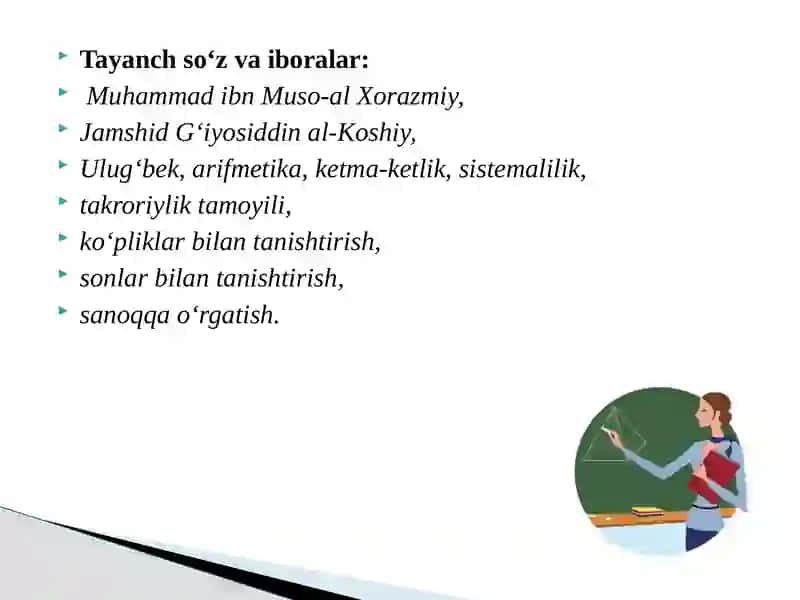 Sharq matematik olimlarining asarlarida arifmetikaning rivojlanishi 3