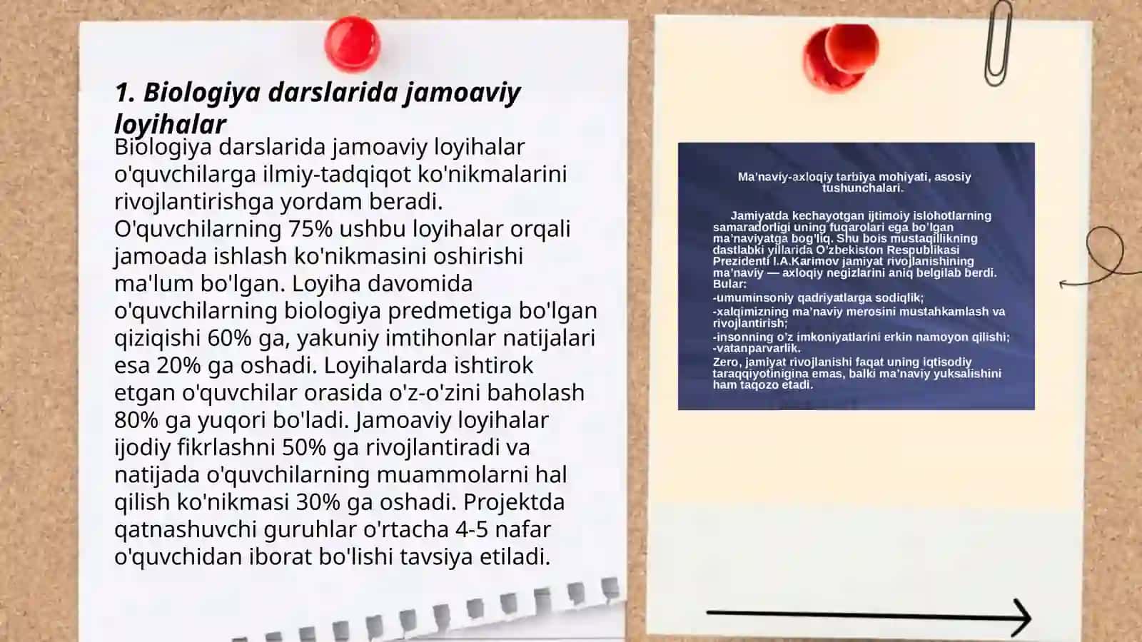 Biologiyani o'qitishda hamkorlikda o'qitish texnologiyasidan foydalanish 3