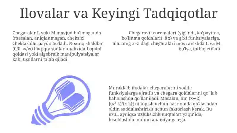 Funksiyalar Yig'indilarining Limitlari 3