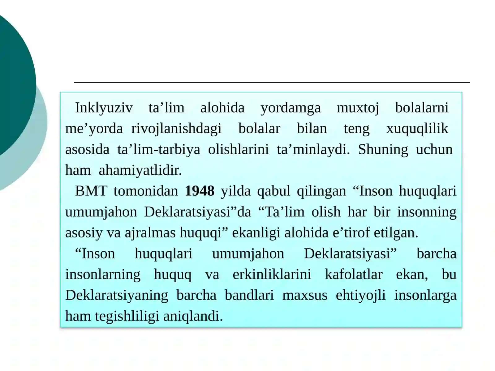 INKLYUZIV TA’LIMNING HUQUQIY ASOSLARI 3
