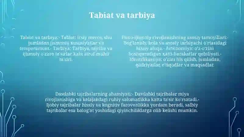 Psixik Rivojlanishning Asosiy Qonuniyatlari 3