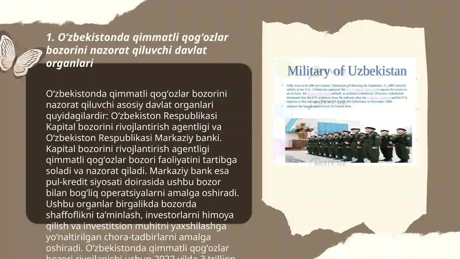Oʻzbekistonda qimmatli qogʻozlar bozorini davlat tominidan tartibga solinishi 3