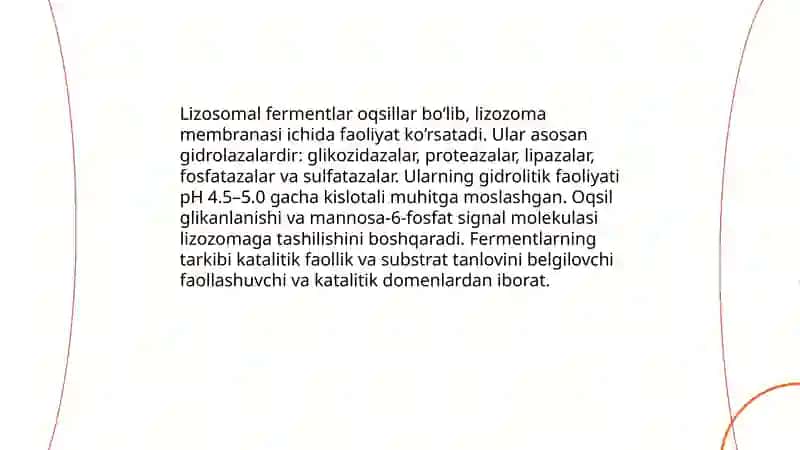 Lizosomal fermentlar va ularning irsiy kasalliklari ( Pompe, Gaucher va boshqalar) 3