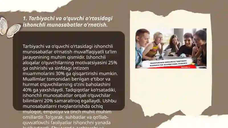 Tarbiyachi va oʻquvchi oʻzaro hamkorligi 3