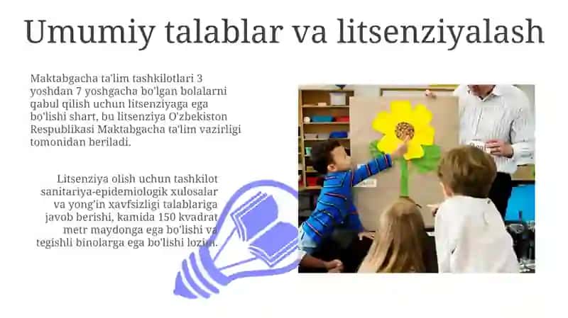 Maktabgacha taʼlim tashkilotlarida davlat talablari 3