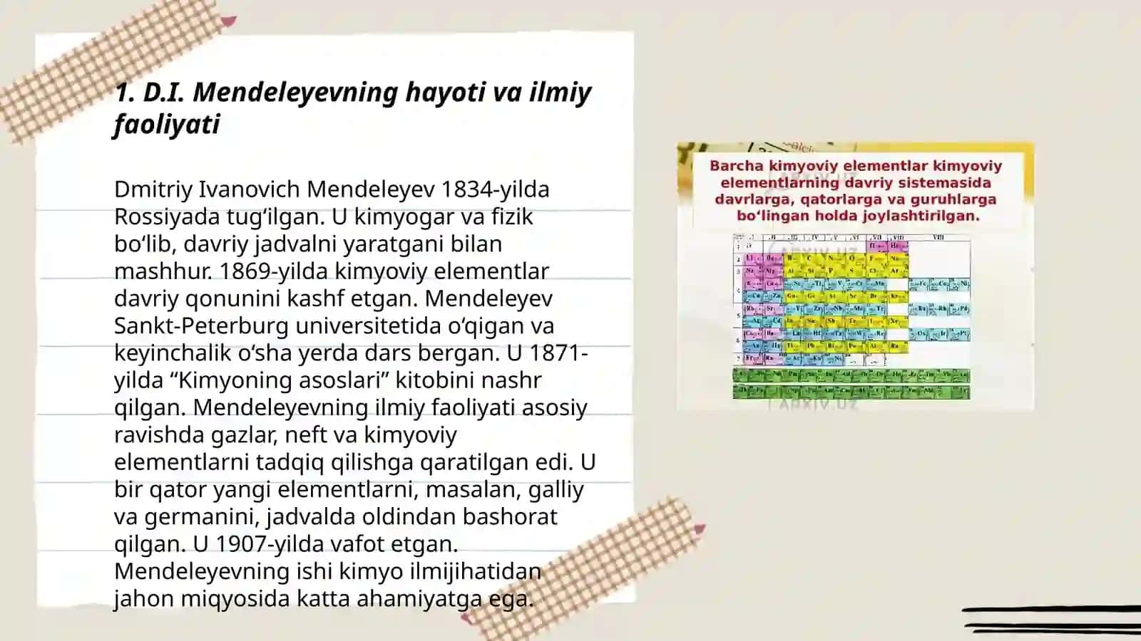 D.iMendelyev davriy qonuni va sistemasi 3