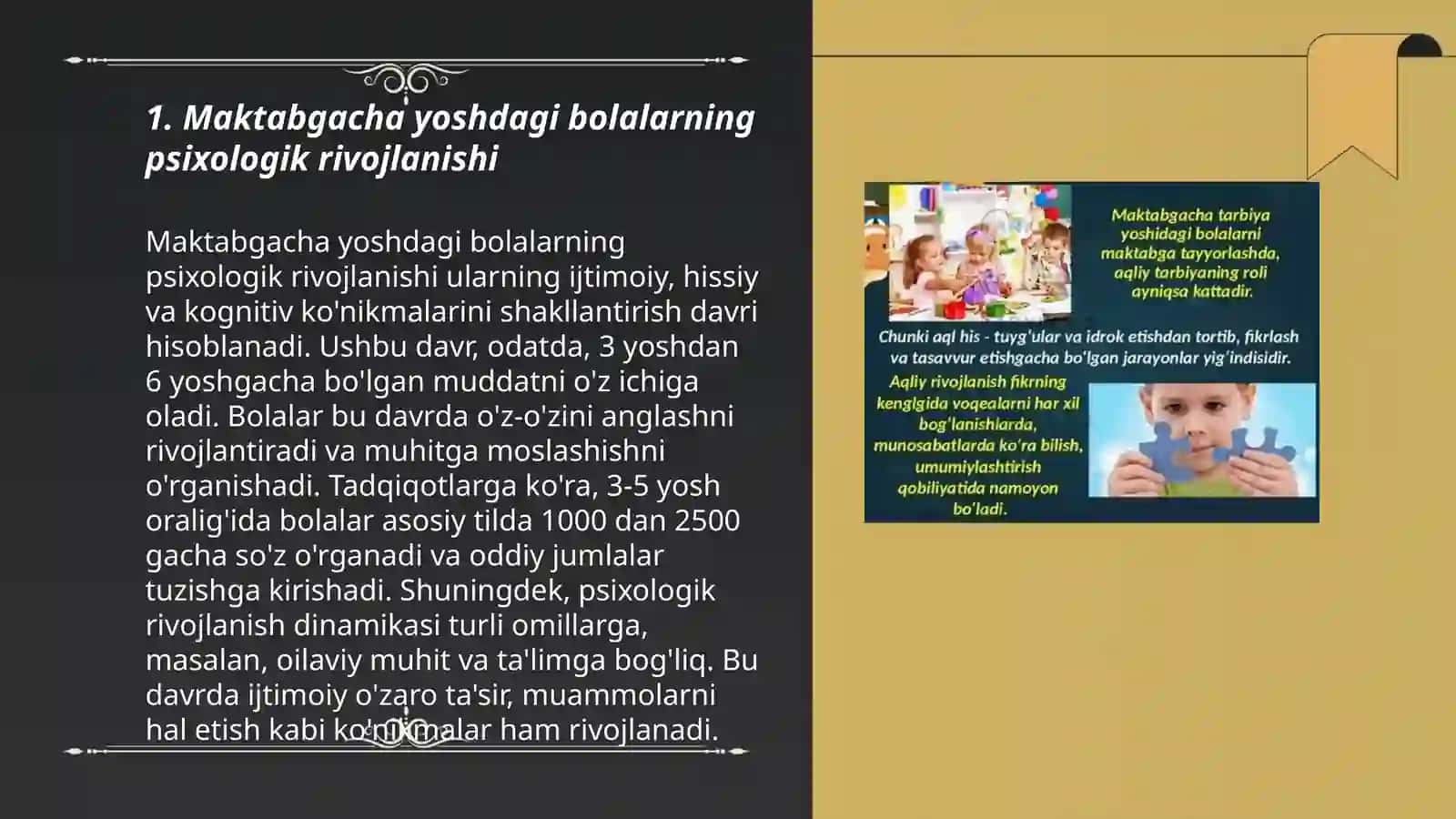 Maktabgacha yoshdagi bolalarning rivojlanishi va ta'lim-tarbiyasining oʻziga xosligi 3