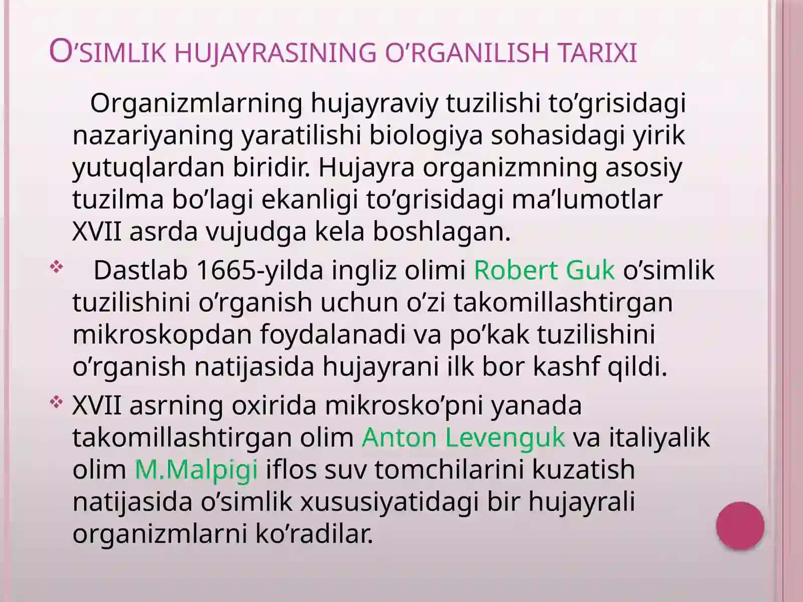 O’SIMLIK HUJAYRASI 3