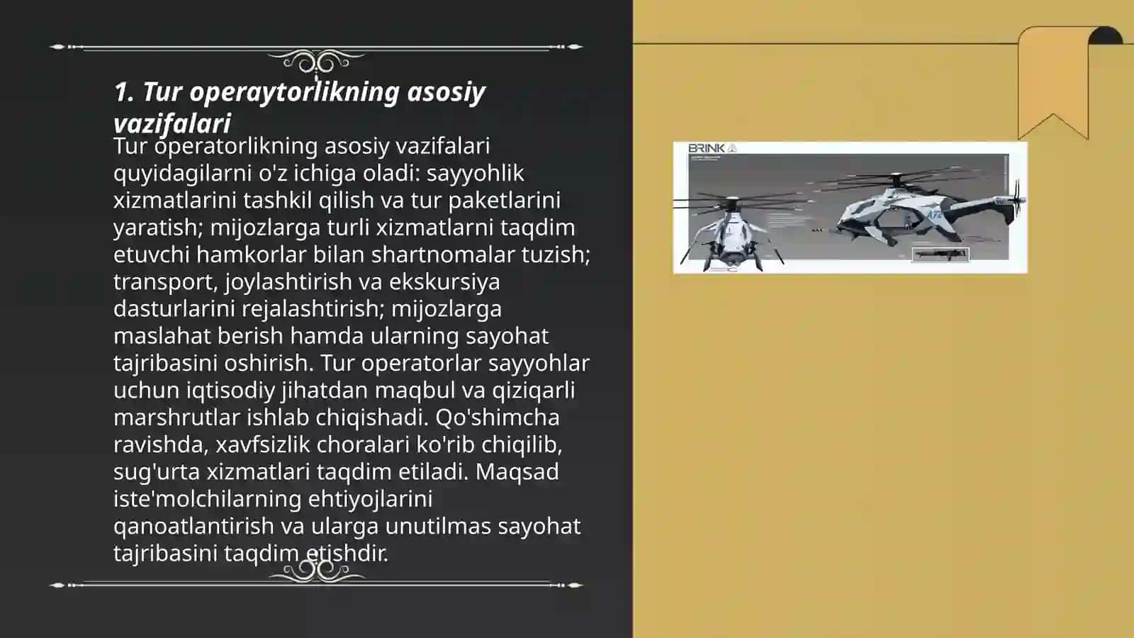 Tur operaytorlikning tushunchasi 3