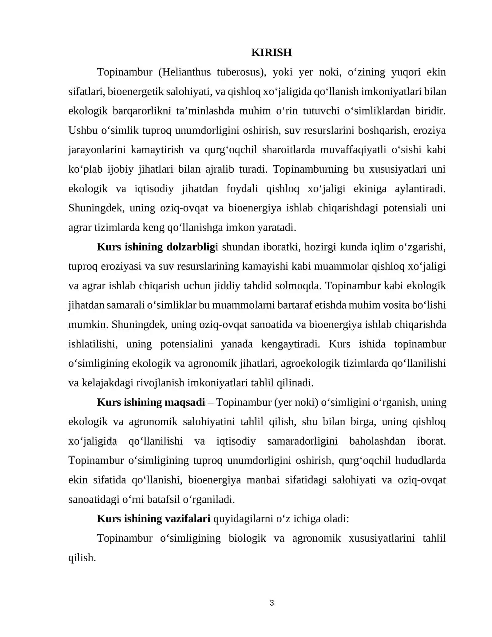 Yer Noki (Topinambur) O'simligi: Tashkiliy va Biologik Xususiyatlari 3