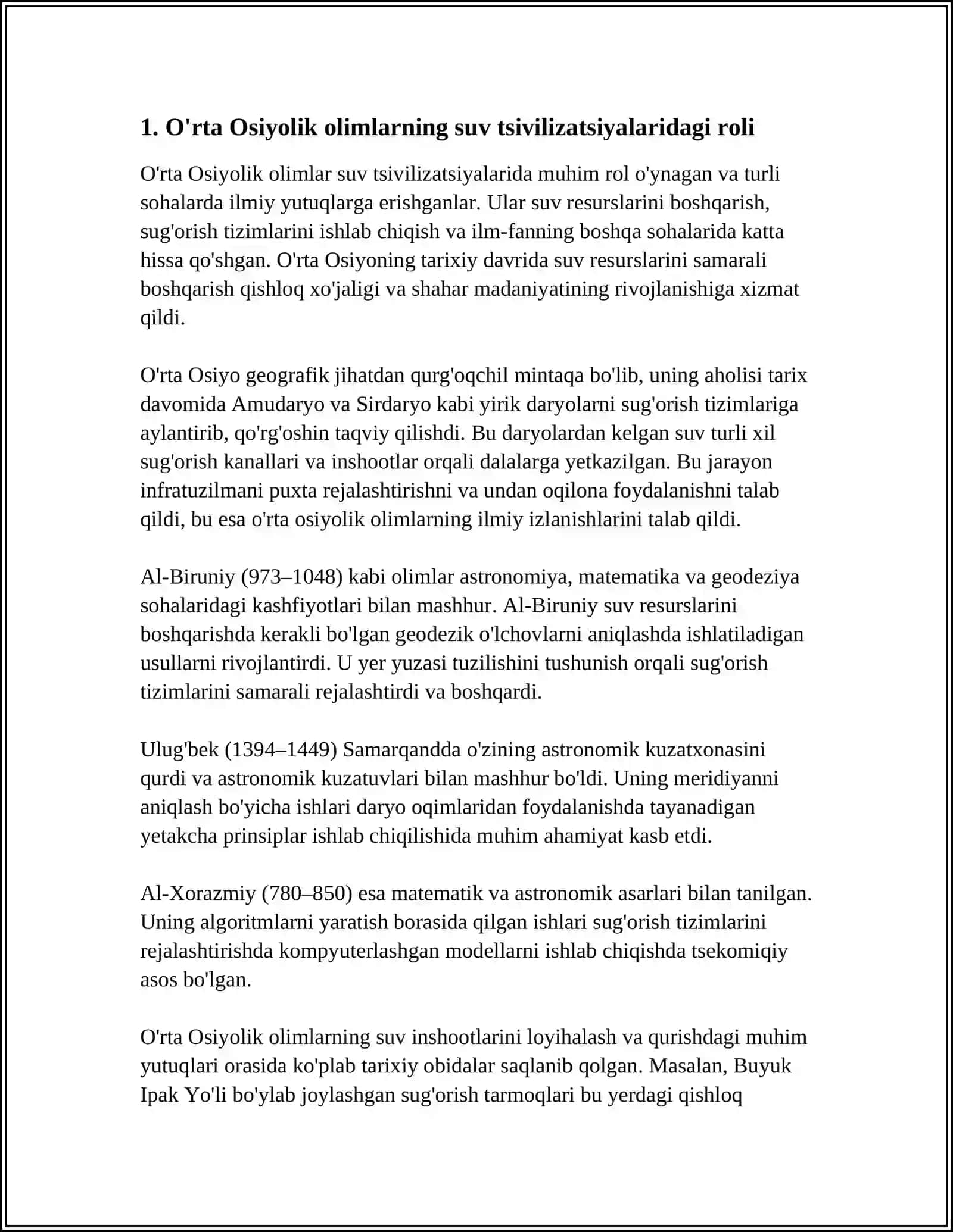 O'RTA OSIYOLIK ALOMALARNING GIDROLOGIK MEROSLARI 3