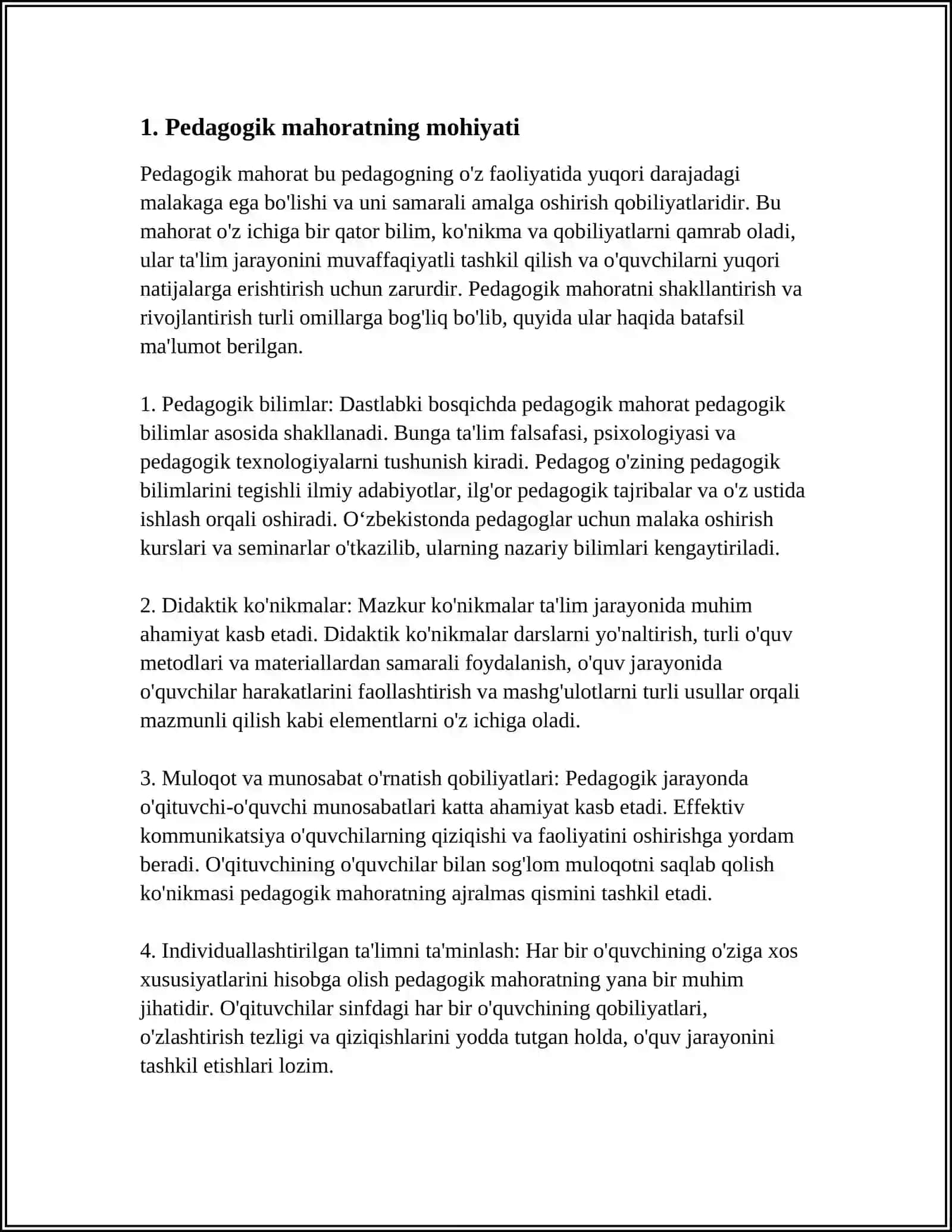 PEDAGOGIK MAHORAT VA UNING SHAKILARI 3