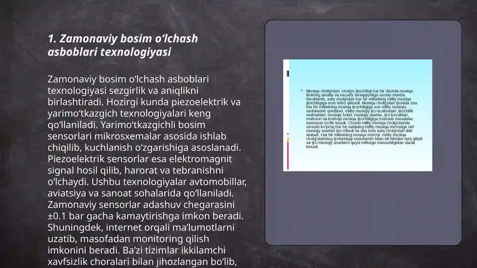 Zamonaviy bosimni oʻlchash asboblari Arximed qonunining taxlili 3