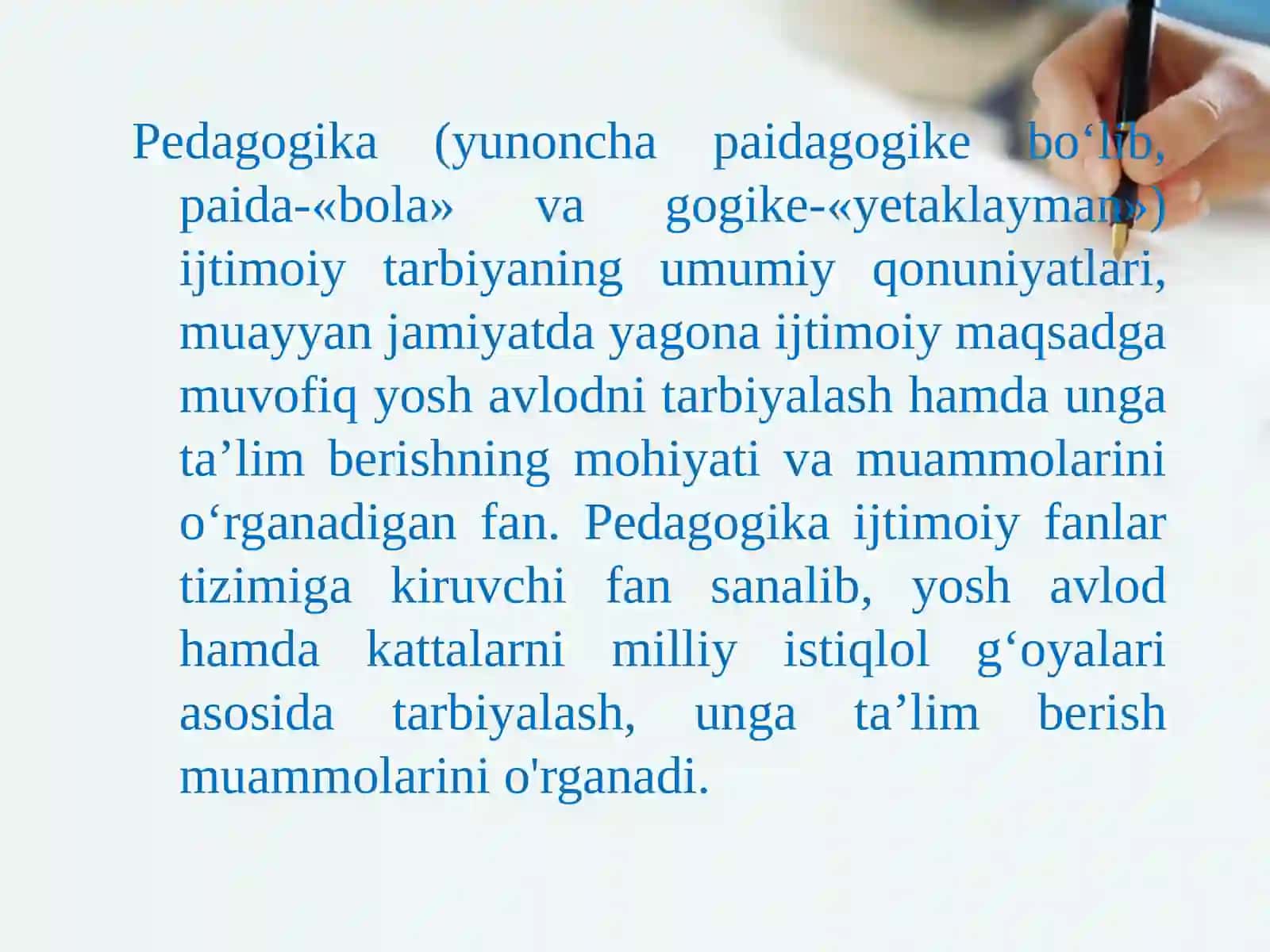 FAN.SHAXS. RIVOJLANISHI. PEDAGOGIKA. TARBIYASI TO‘G‘RISIDAGI. METODOLOGIYASI VA ILMIY-PEDAGOGIK TADQIQOTLAR VA METODLARI 3