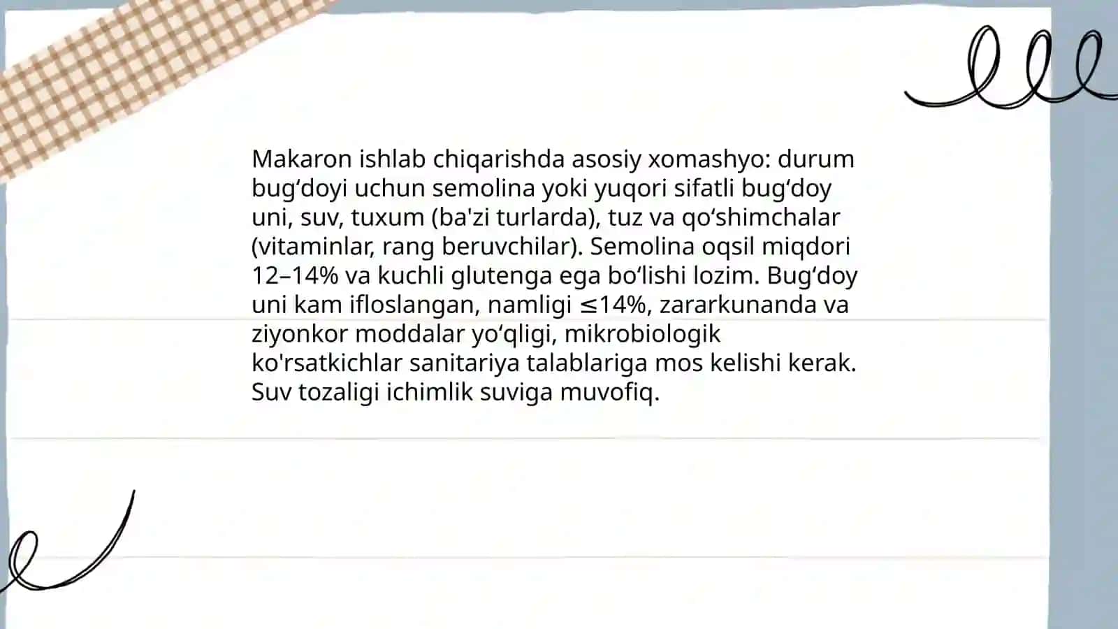 Makaron ishlab chiqarish texnalogiyasi 3