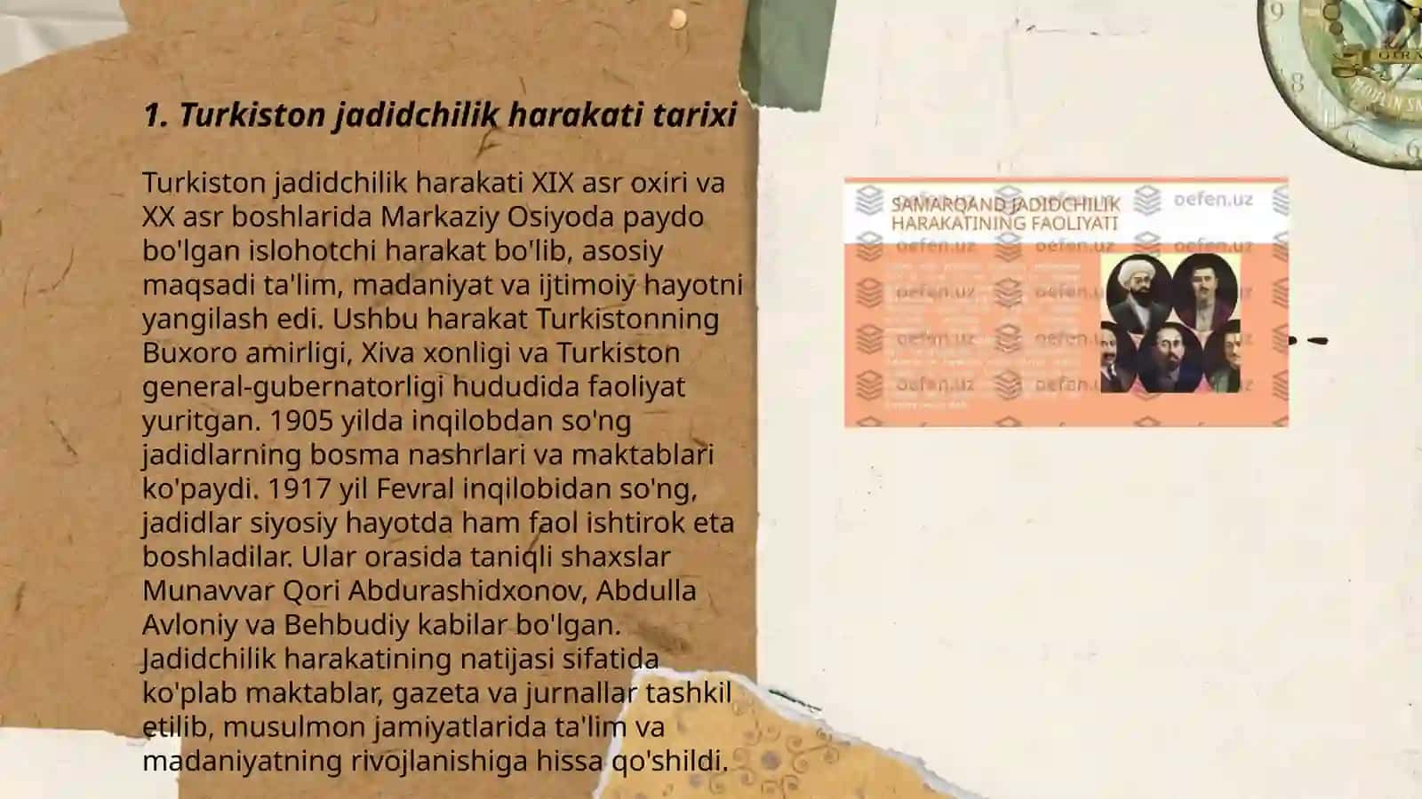 Turkiston jadidchilik harakatining yirik namoyondalari haqida 3