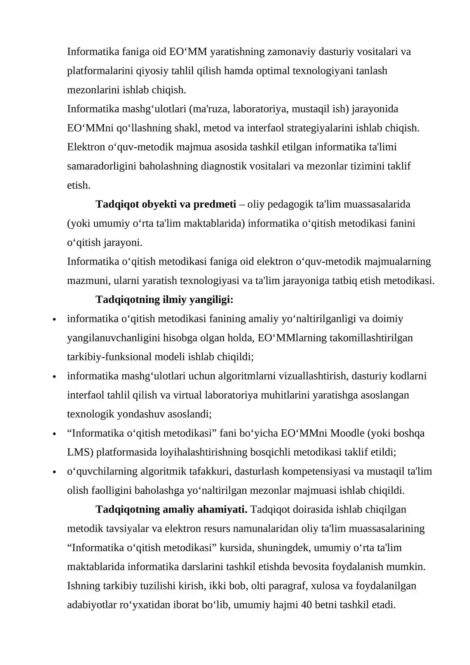 Elektron oʻquv-metodik majmualarni yaratish va ularni ta'lim jarayonida qoʻllash metodikasi. 3