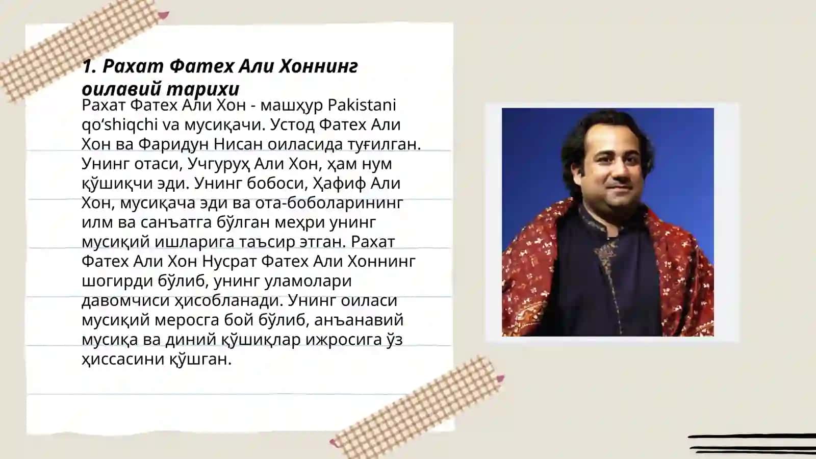 Nusrat Fateh ali xon ukasi Рахат Фатех али хан hayoti va ijodi 3