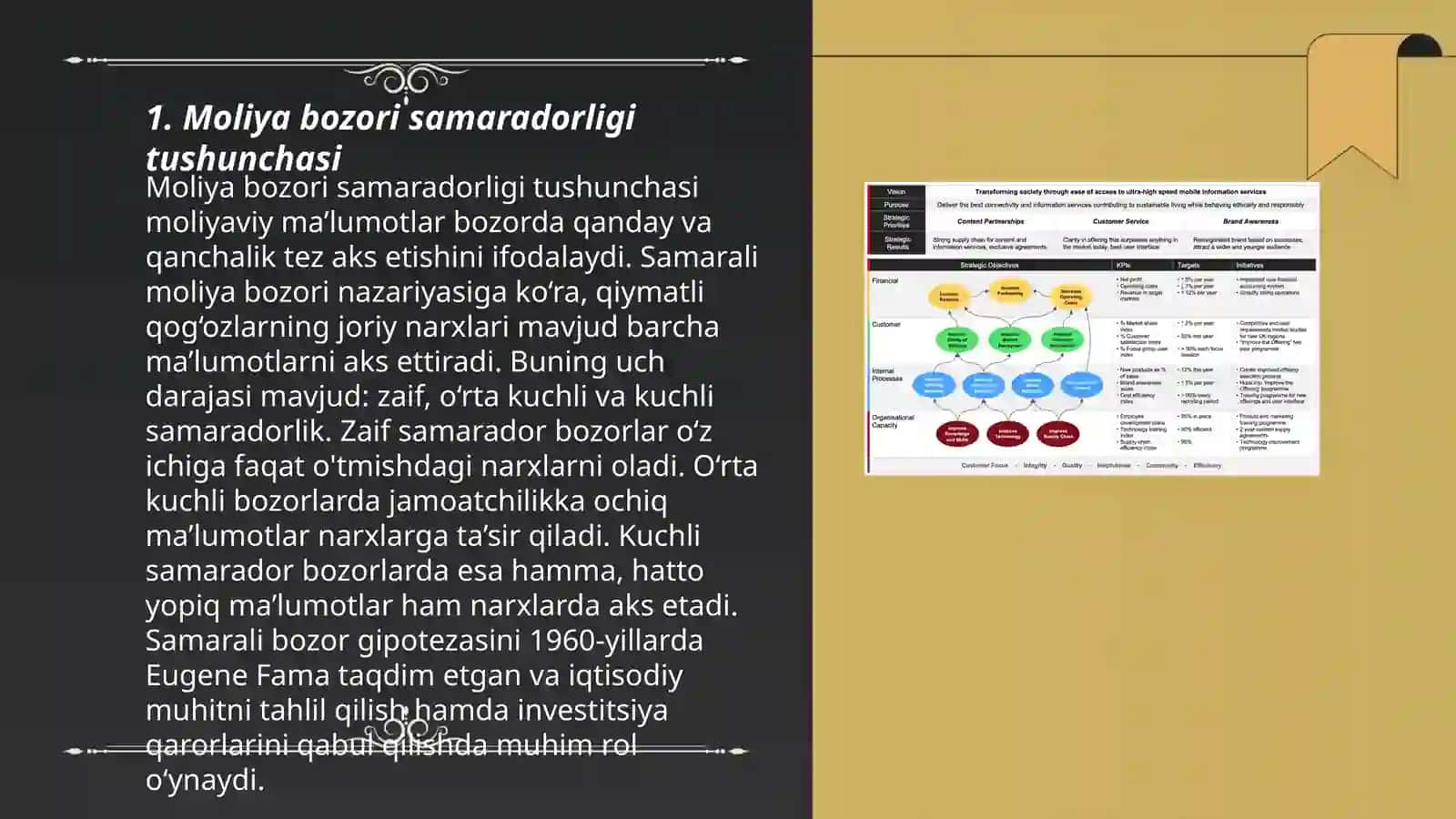 Moliya bozorining samaradorligi va "Effitsient bozor nazariyasi" (EMH) ga ta'siri 3