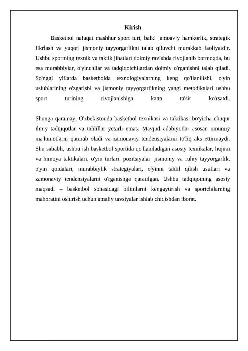Basketbol sport turining texnikasi va taktikasi 3