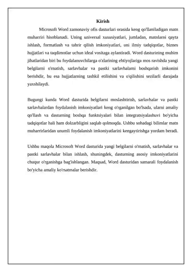 MS Wordda yangi simvolni o'rnatish 3
