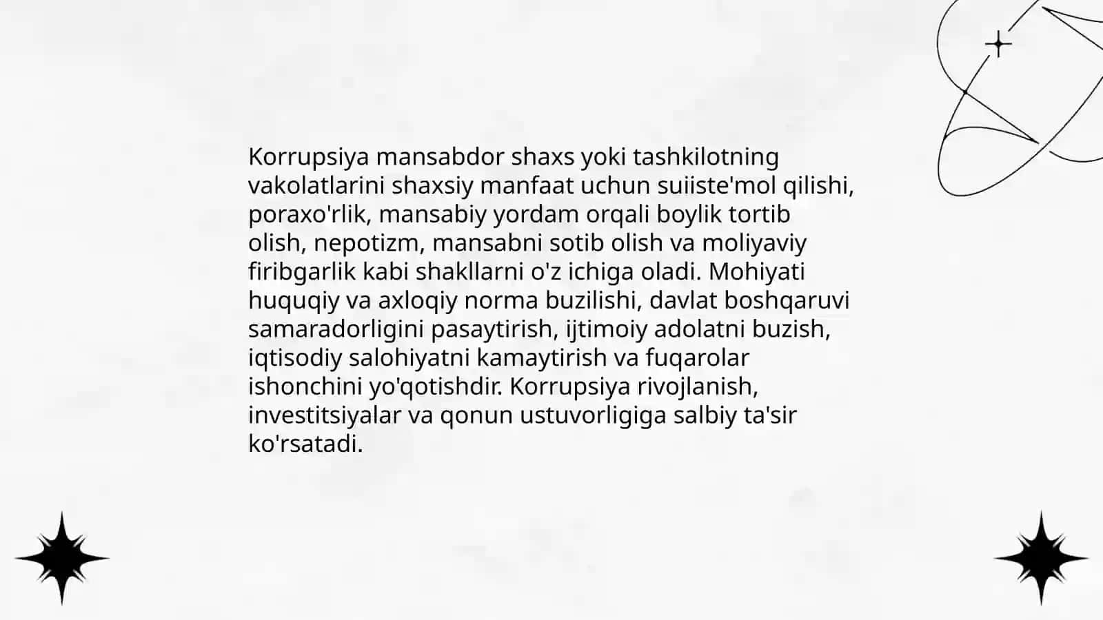 Korrupsiyaning mohiyati, oqibatlari va unga qarshi kurash 3
