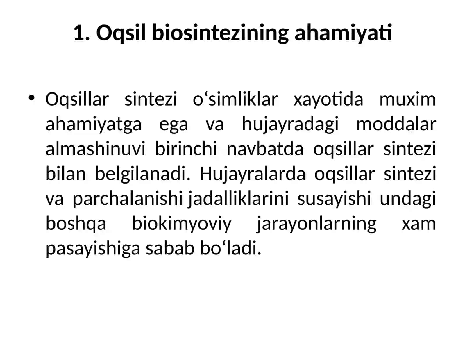 Oqsillar biosintezi va parchalanishi 3