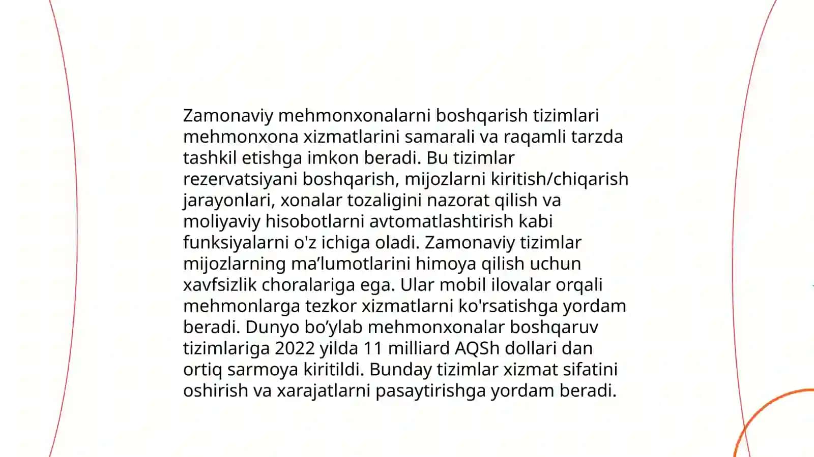 Zamonaviy mehmonxonalarni boshqarish tizimlari 3