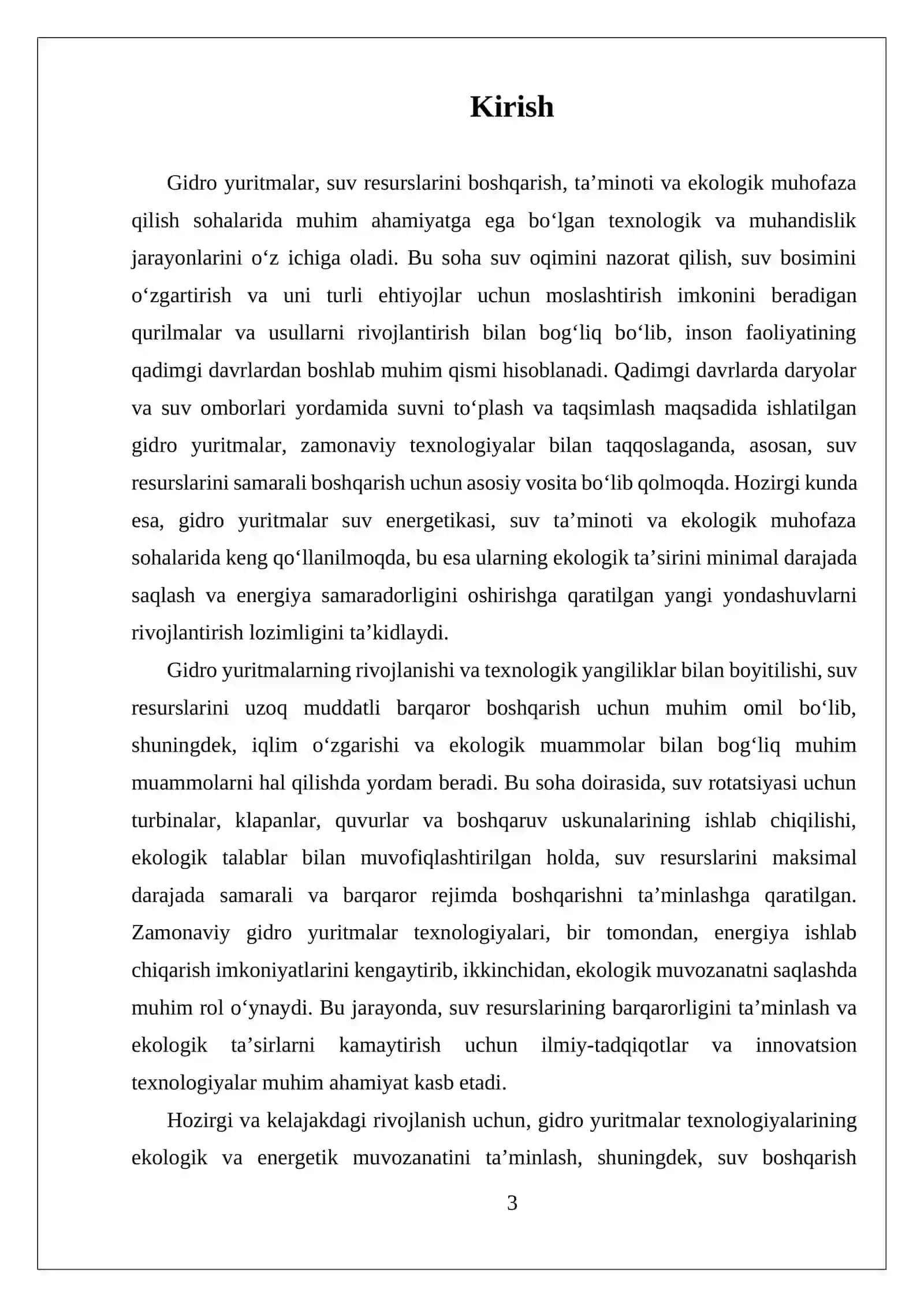 MUSTAQIL ISH GIDRO YURITMALAR 3