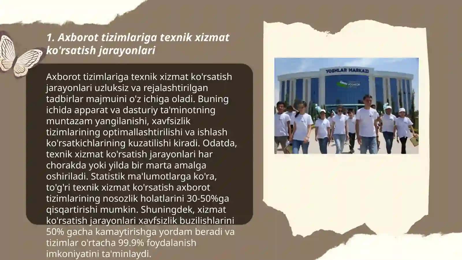 Axborot tizimlarida texnik xizmat ko'rsatish va qo'llab quvvatlash 3