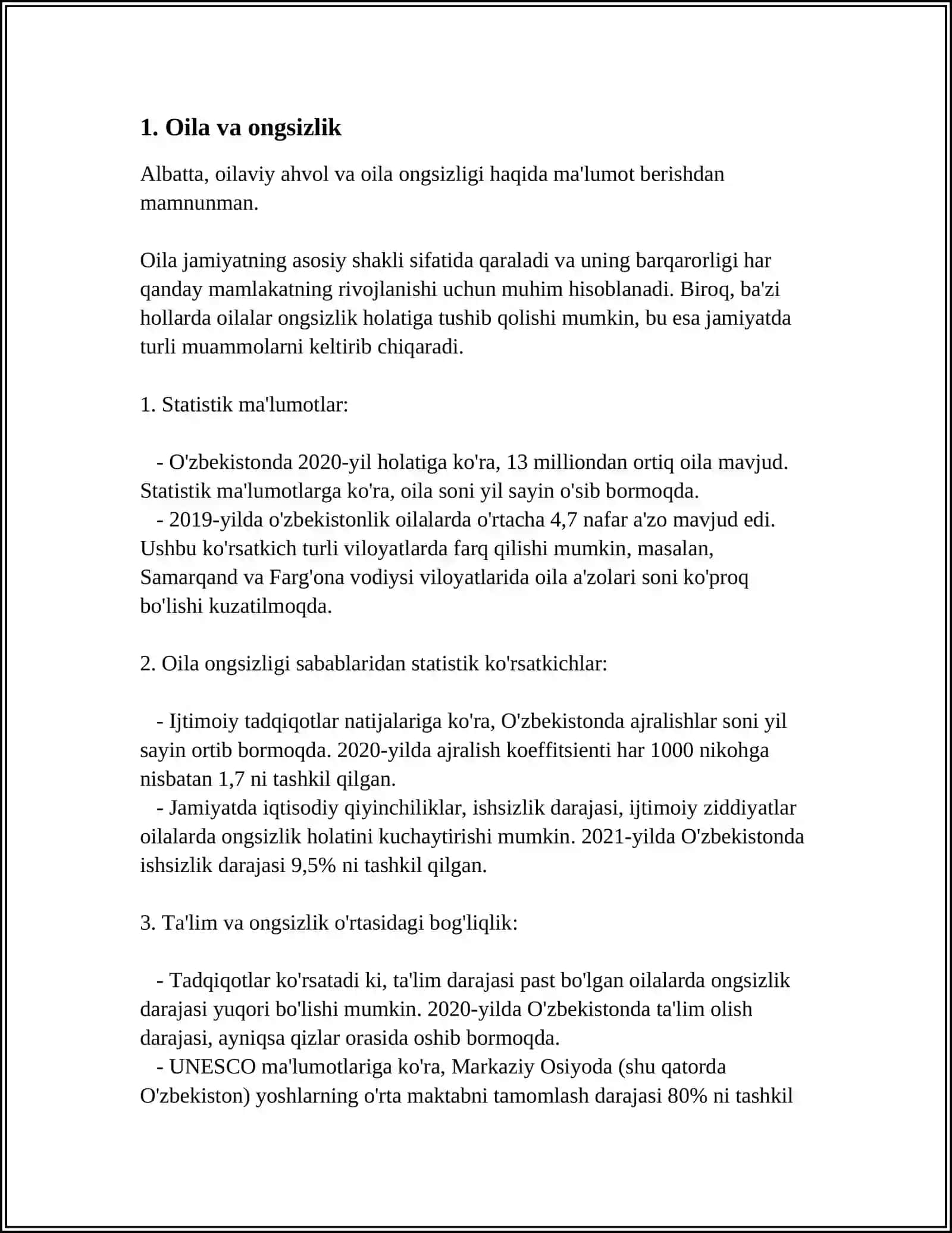 ONG VA ONGSIZLIK 3