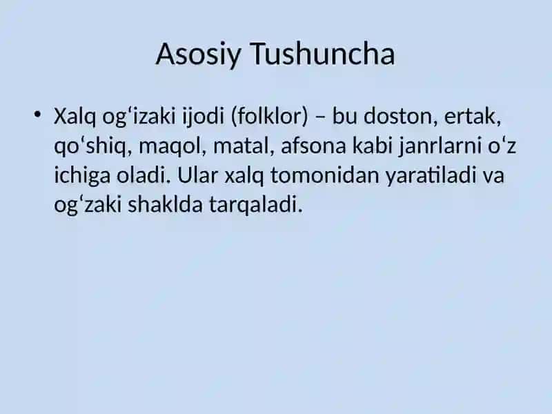 Xalq Ogʻizaki Ijodining Oʻziga Xos Xususiyatlari 3