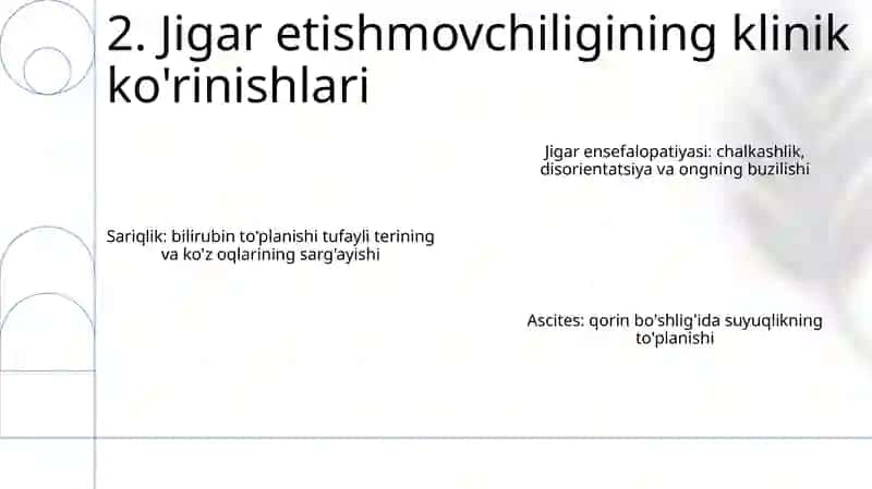 Jigar -Hujayra Yetishmovchiligi Va Jigar Komasi Vujudga Kelishining Biokimyoviy Mexanizmlari Va Tashxisi 3