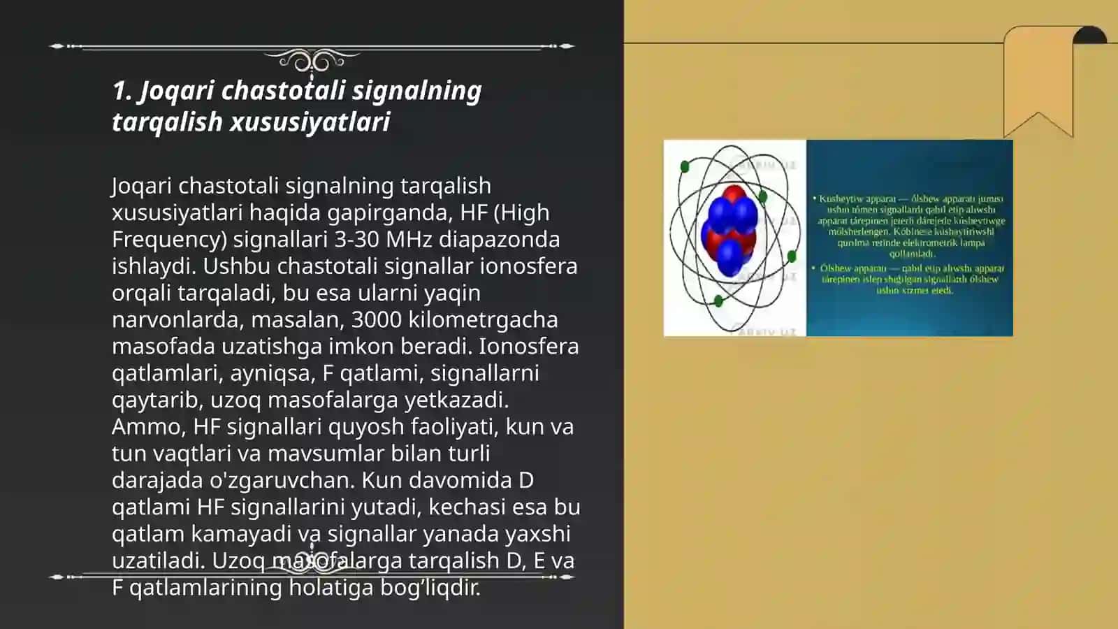 Joqari chastotali signalning tarqalish xususiyatlari 3
