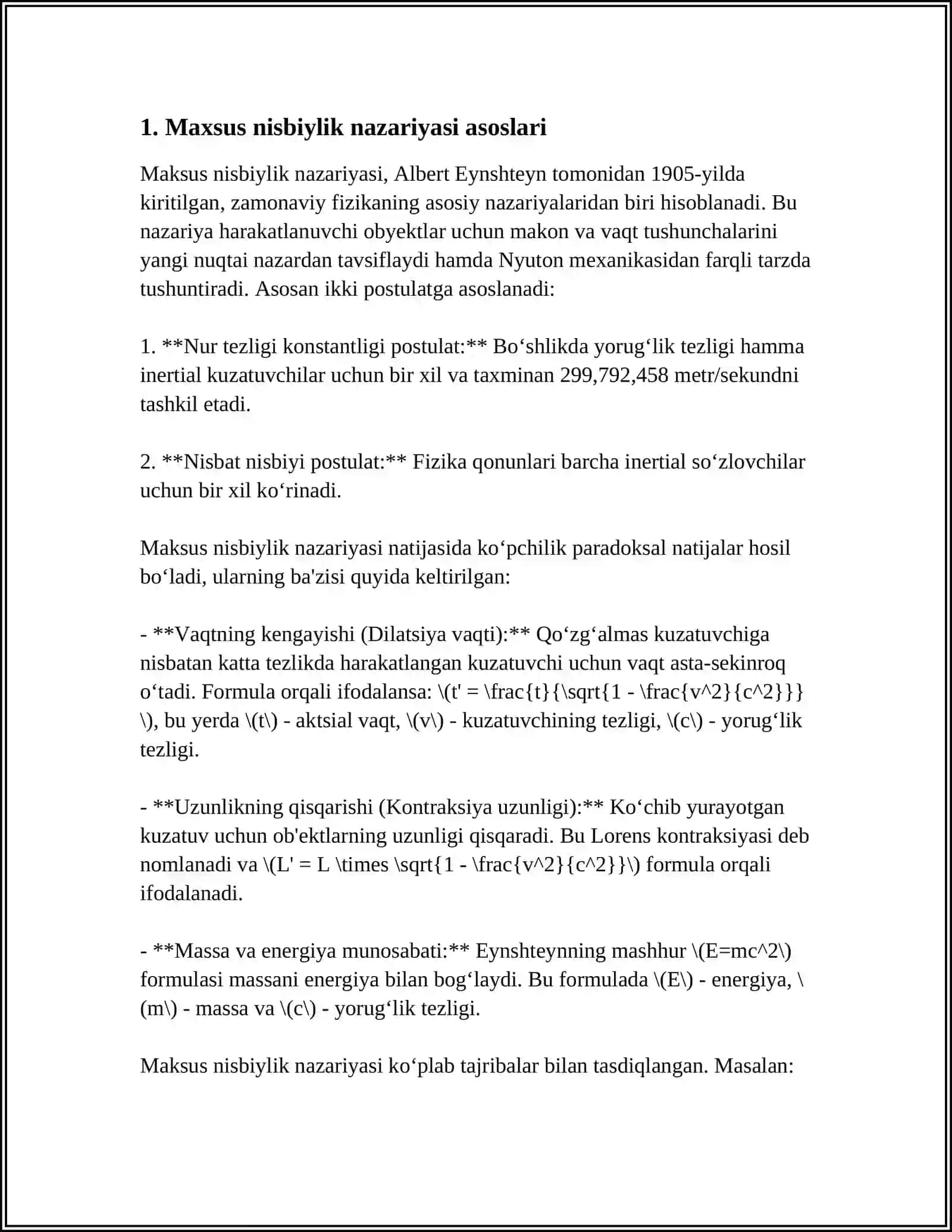 NISBIYLIK NAZARYASI ELEMENTLARI 3