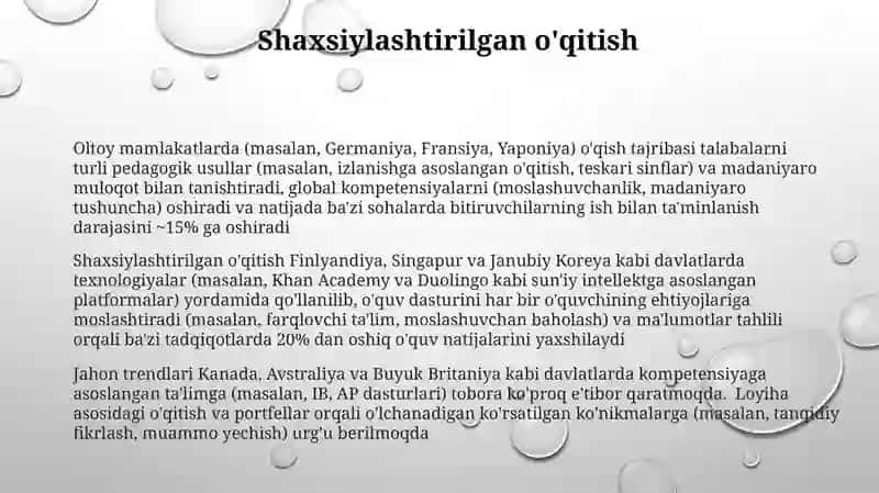 Xorijiy mamlakatlarda talim taraqqiyotining asosiy yo'nalishlari va ilg'or Xorijiy tajribalar 3