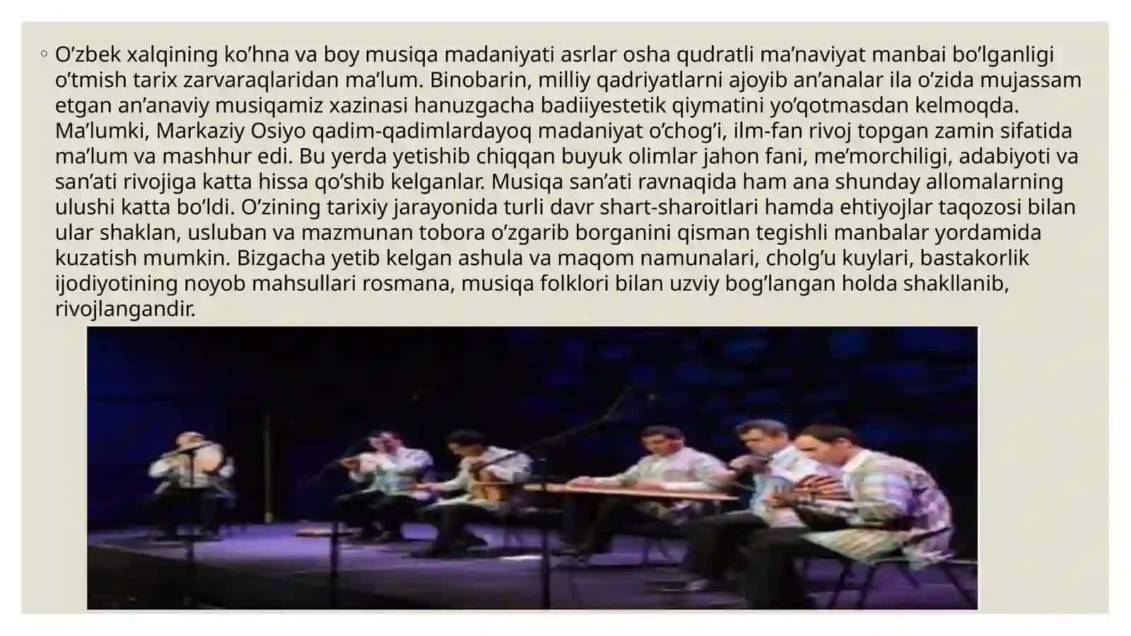 O’zbek mumtoz musiqa xazinasi va uning xususiyatlari 3