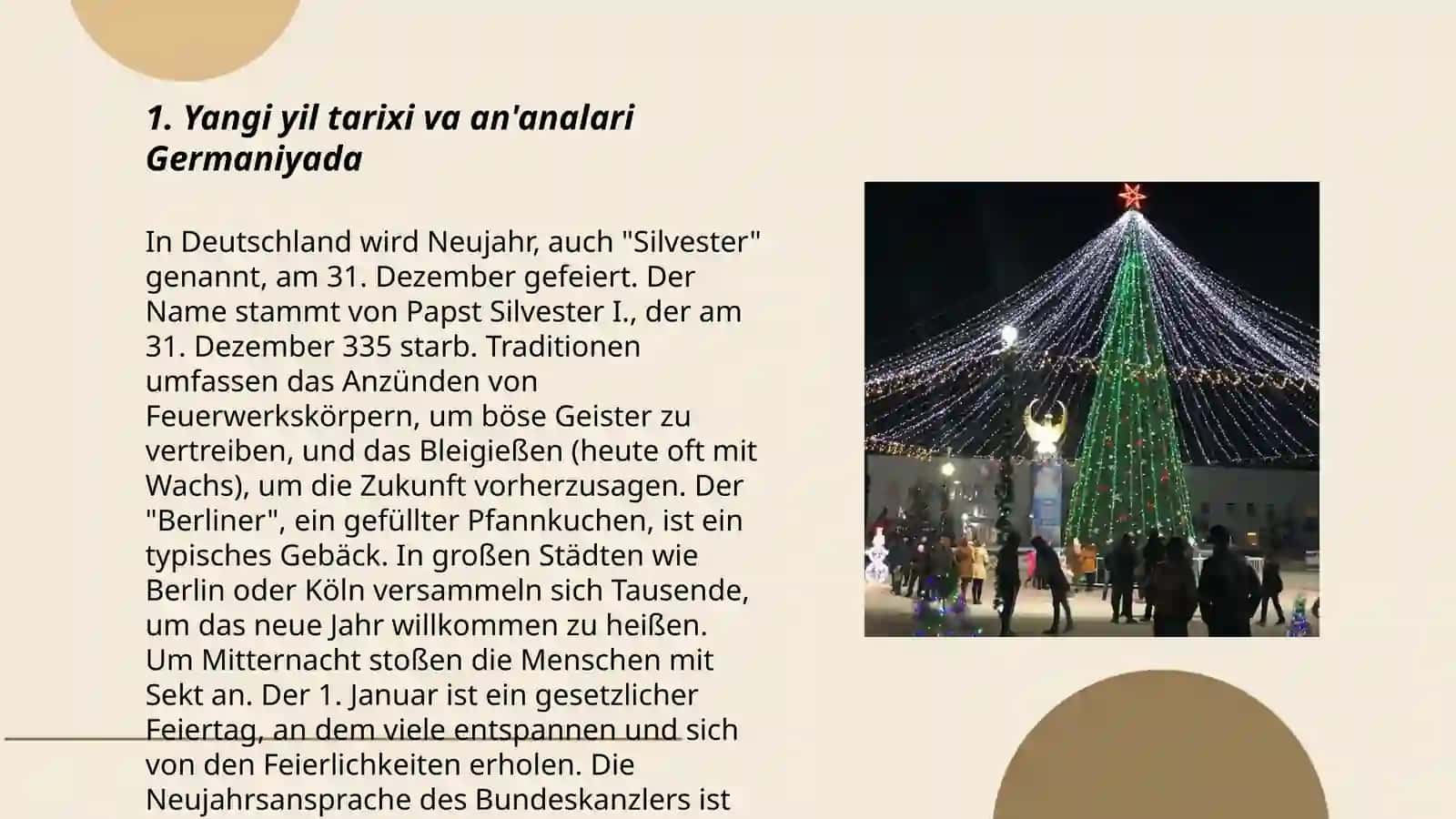 Yangi yil tarixi va an'analari Germaniyada 3