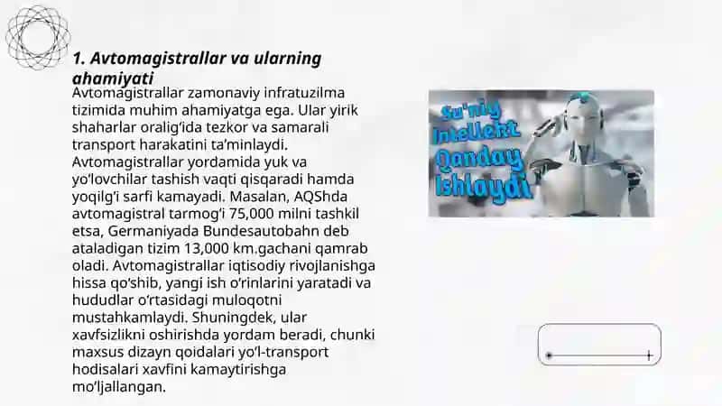 Avtomagistraldagi suniy inshoatlar 3