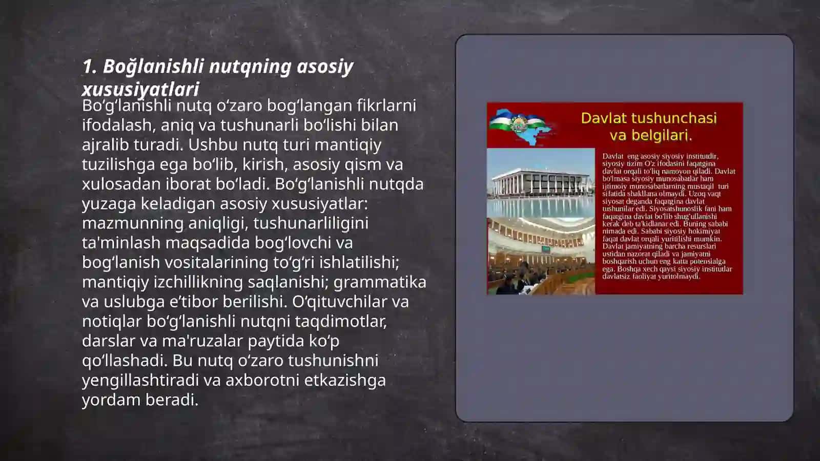 Boğlanishli nutq va uni ostirish vazifalari 3