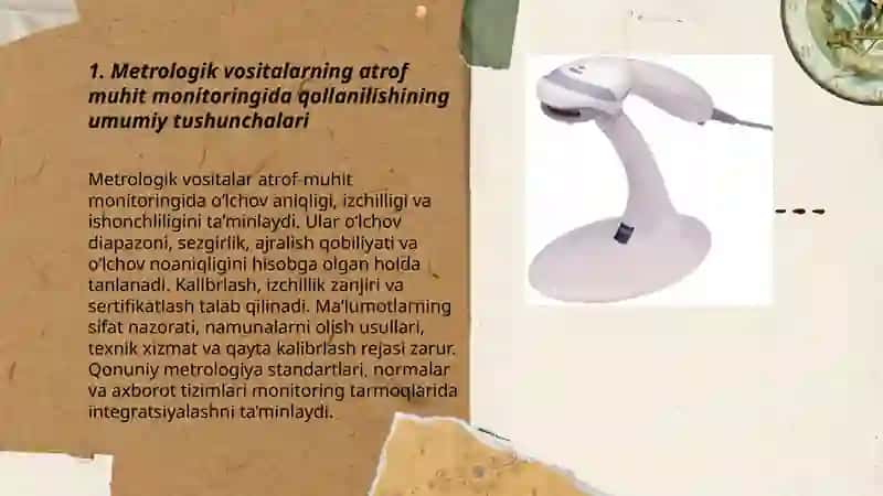Metrologik vositalarning atrof muhit monitoringida qollanilishi 3